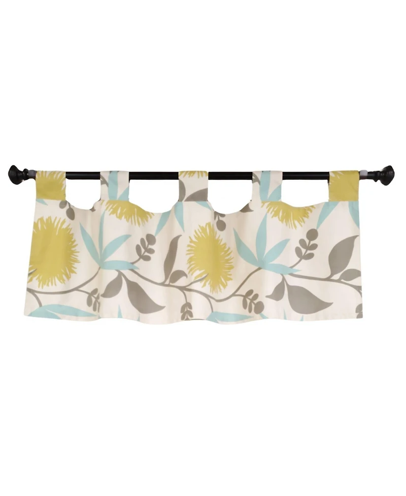 Rlf Home 4" Top Tab High Quality Fabric Shine Tab Valance for Windows 50" x 16" Natural