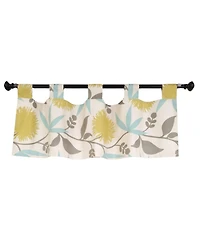 Rlf Home 4" Top Tab High Quality Fabric Shine Tab Valance for Windows 50" x 16" Natural