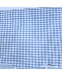 Rlf Home 100% Cotton Gingham Regal With Poly/Cotton Ivory lining Rod Pocket Valance 50" x 17" Blue