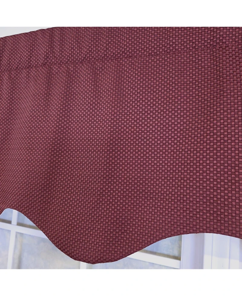 Rlf Home 100% Cotton Basket Weave Regal Poly/Cotton lining Rod Pocket Valance 50" x 15" Egg Plant