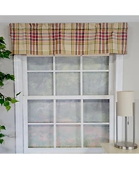 Rlf Home 100% Polyester Syon Park Tailored Unlined Windows Rod Pocket Valance 51" x 12" Amber