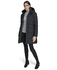 Calvin Klein Women's Collar Hooded Puffer Coat