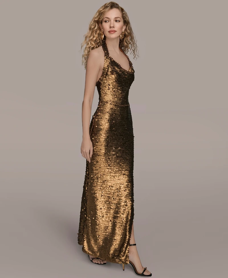 Donna Karan New York Women's Sleeveless Halter Dress