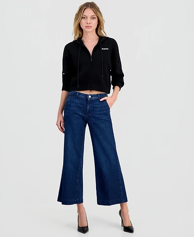 Guess Women's Zoya Cropped Wide-Leg Jeans