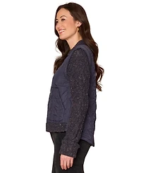 Democracy Petite Quilted Vest Zip Jacket