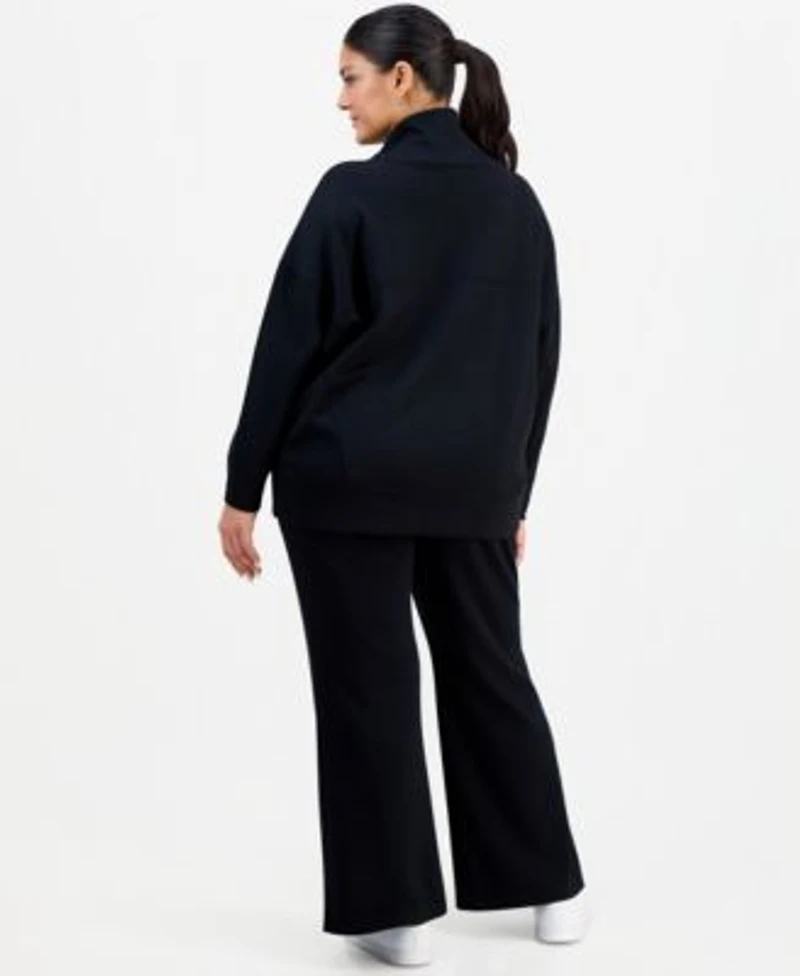 I.N.C. International Concepts Plus Size Scuba High Neck Tunic Flare Leg Pants Macys Exclusive