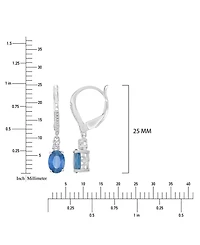 Macy's Sapphire (2 ct. t.w.) & Diamond Dangling Earrings