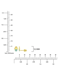 Macy's 14k Yellow Gold Enamel Hamsa Stud Earrings