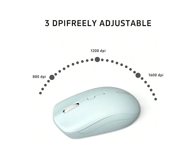 Wireless Keyboard And Mouse Combo - Full - Sized Wireless Keyboard And Adjustable Dpi Mouse, 2.4GHz Receiver for Pc, Desktop, Laptop