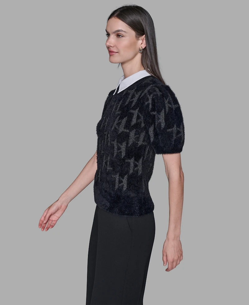 Karl Lagerfeld Paris Women's Short-Sleeve Knit Top