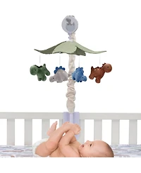 Lambs & Ivy Dino-Might Multicolor Dinosaur Musical Baby Crib Mobile Soother Toy