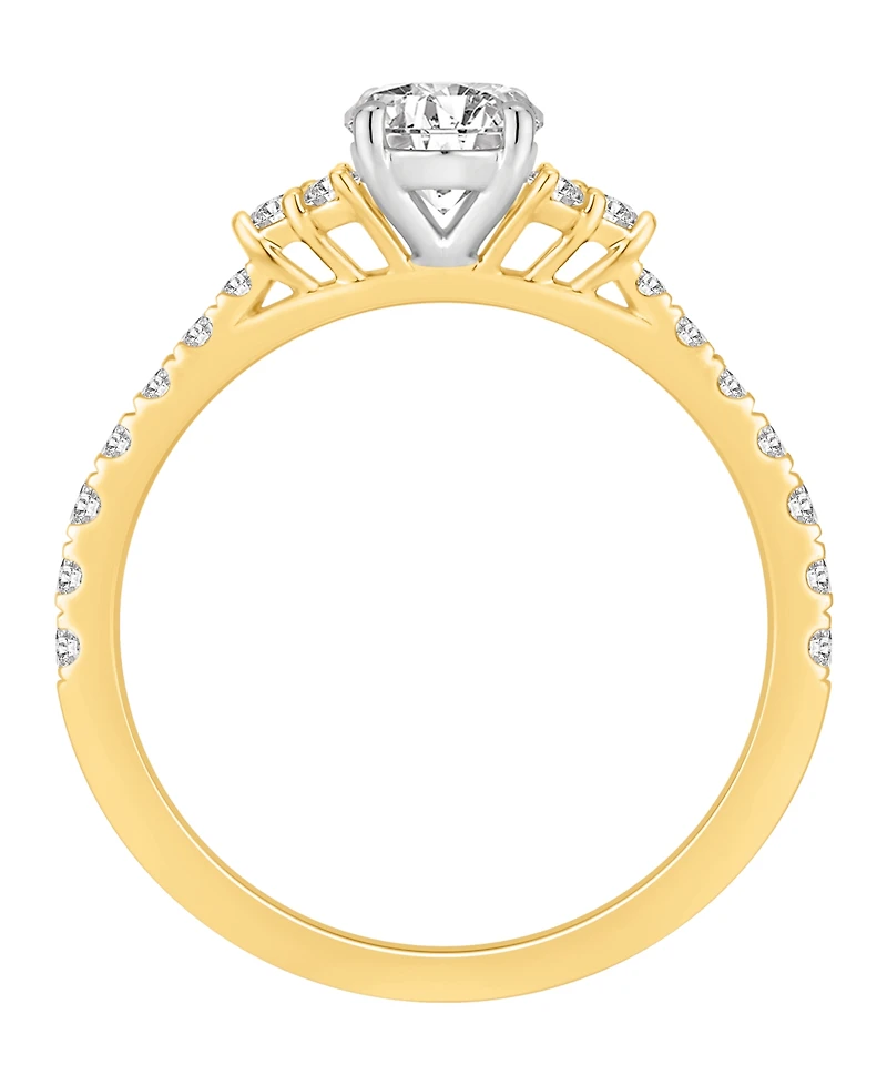 Macy's Diamond Accent Engagement Ring (1 ct. t.w.) in 14K Two-Tone Gold