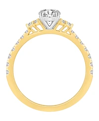 Macy's Diamond Accent Engagement Ring (1 ct. t.w.) in 14K Two-Tone Gold