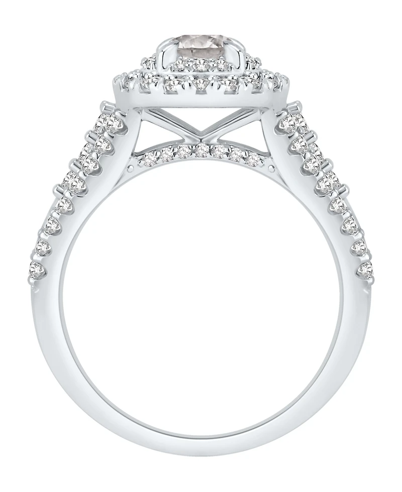 Macy's Diamond Double Halo Engagement Ring (1-1/4 ct. t.w.) in 14K White Gold