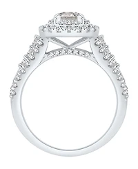 Macy's Diamond Double Halo Engagement Ring (1-1/4 ct. t.w.) in 14K White Gold