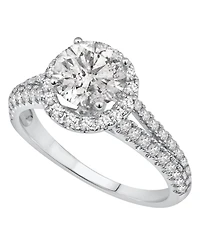 Macy's Diamond Halo Engagement Ring (2 ct. t.w.) in 14K White Gold