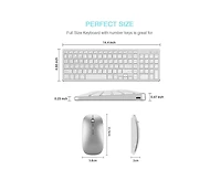 risokeys 2.4G Wireless Keyboard and Mouse Combo - Dual-mode keyboard & Bluetooth mouse for Laptop, Desktop