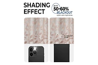Superior Leaves Modern Bohemian Back Tab Blackout Curtain Set