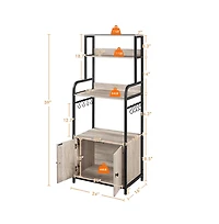 Yaheetech Metal Multilayered Gray Microwave Stand