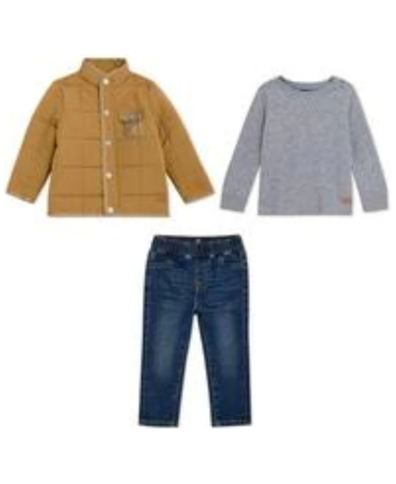 7 For All Mankind Baby Boy Jacket, T-shirt and Pant, 3-peice set