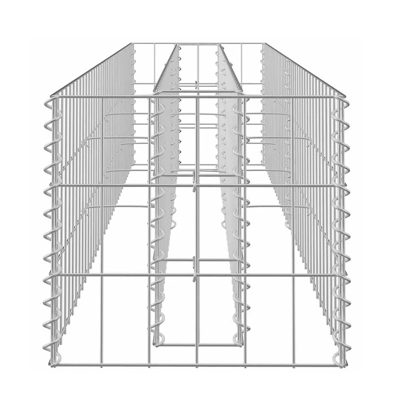 Gabion Raised Bed Galvanized Steel 70.9"x11.8"x11.8"