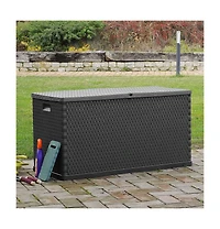 vidaXL Patio Storage Box Anthracite 47.2"x22"x24.8" Pp Rattan