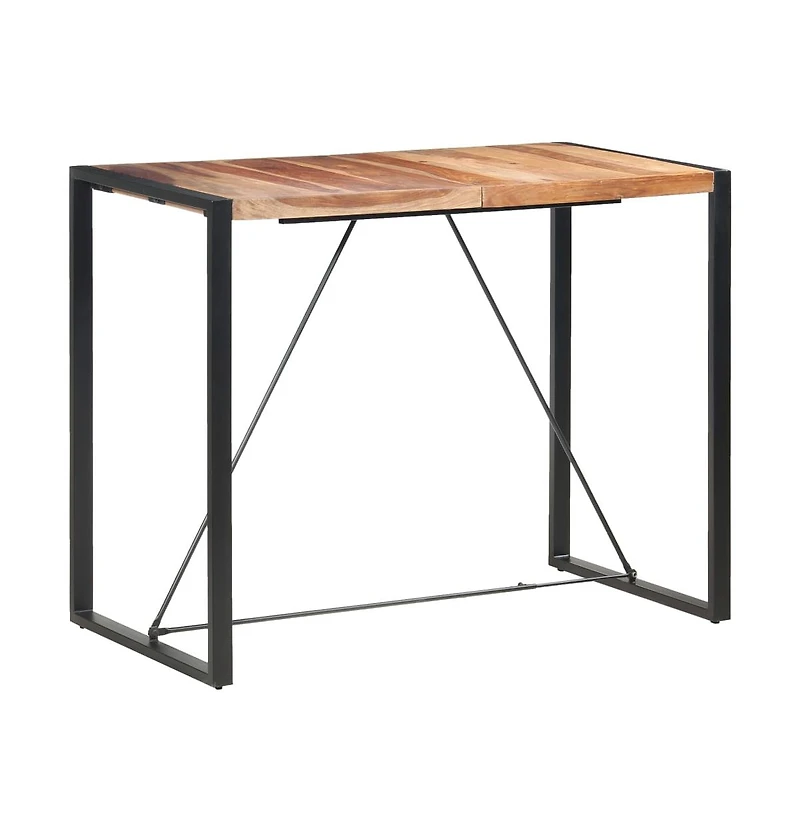 vidaXL Bar Table 55.1"x27.6"x43.3" Solid Sheesham Wood
