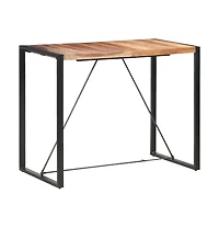 vidaXL Bar Table 55.1"x27.6"x43.3" Solid Sheesham Wood