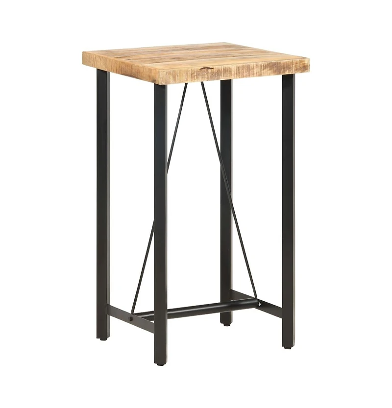 vidaXL Bar Table 23.6"x23.6"x42.1" Rough Mango Wood