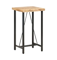 vidaXL Bar Table 23.6"x23.6"x42.1" Rough Mango Wood