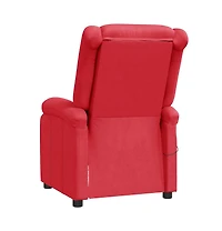 Massage Chair Red Faux Leather