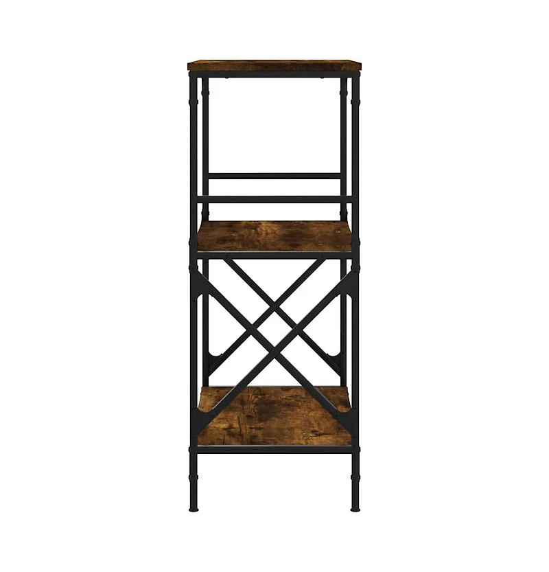 Bookcase 3-Tier Smoked Oak 23.2"x13.8"x35.6" Engineered Wood