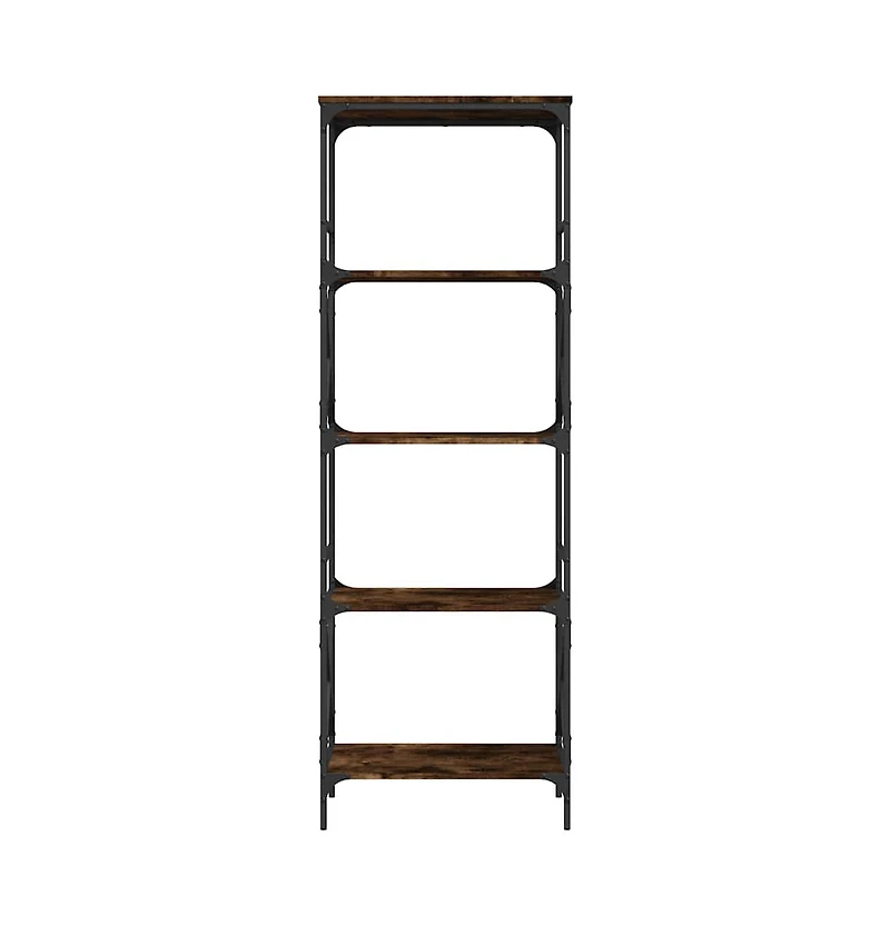 Bookcase 5-Tier Smoked Oak 23.2"x13.8"x67.3" Engineered Wood