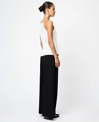 French Connection Women's Ennis Satin Cowl Neck Top