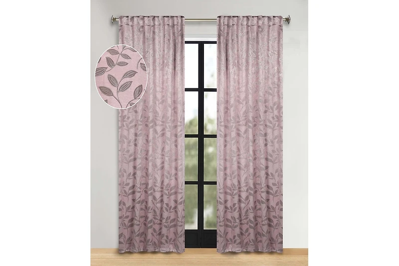 Superior Solid Machine Washable Room Darkening Blackout Curtains with Back Tabs, Set of 2