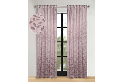 Superior Solid Machine Washable Room Darkening Blackout Curtains with Back Tabs, Set of 2