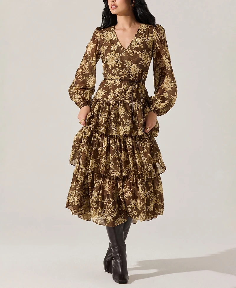 Astr the Label Women's Franchesca Ruffle Tiered Maxi Dress