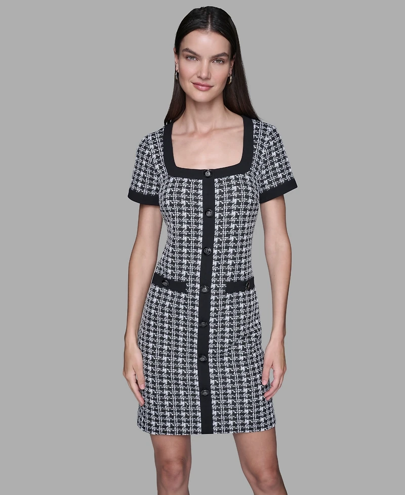 Karl Lagerfeld Paris Women's Square-Neck Dress