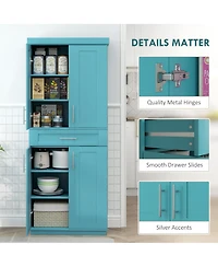 Homcom Kitchen Pantry with Doors and Drawer