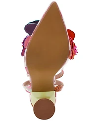 Betsey Johnson Women's Chelsie Butterfly Floral Ankle Strap Pumps