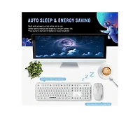 Risokeys 2.4GHz Wireless Keyboard and Mouse Set (White)