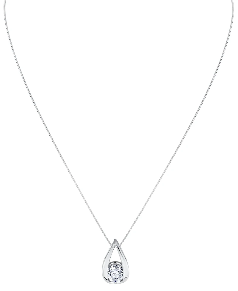 Sirena Lab Grown Diamond Pear Shape Pendant Necklace (-/2 ct. t.w.) 14K Yellow Gold (also White Gold