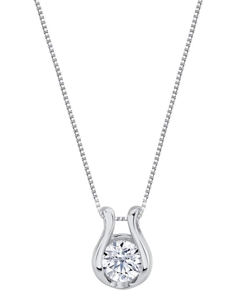Sirena Lab Grown Diamond Horseshoe Pendant Necklace (1-1/2 ct. t.w.) 14K White Gold (also Yellow Gold)