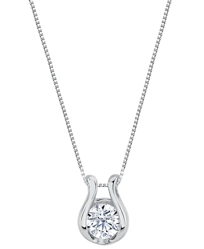Sirena Lab Grown Diamond Horseshoe Pendant Necklace (1-1/2 ct. t.w.) 14K White Gold (also Yellow Gold)