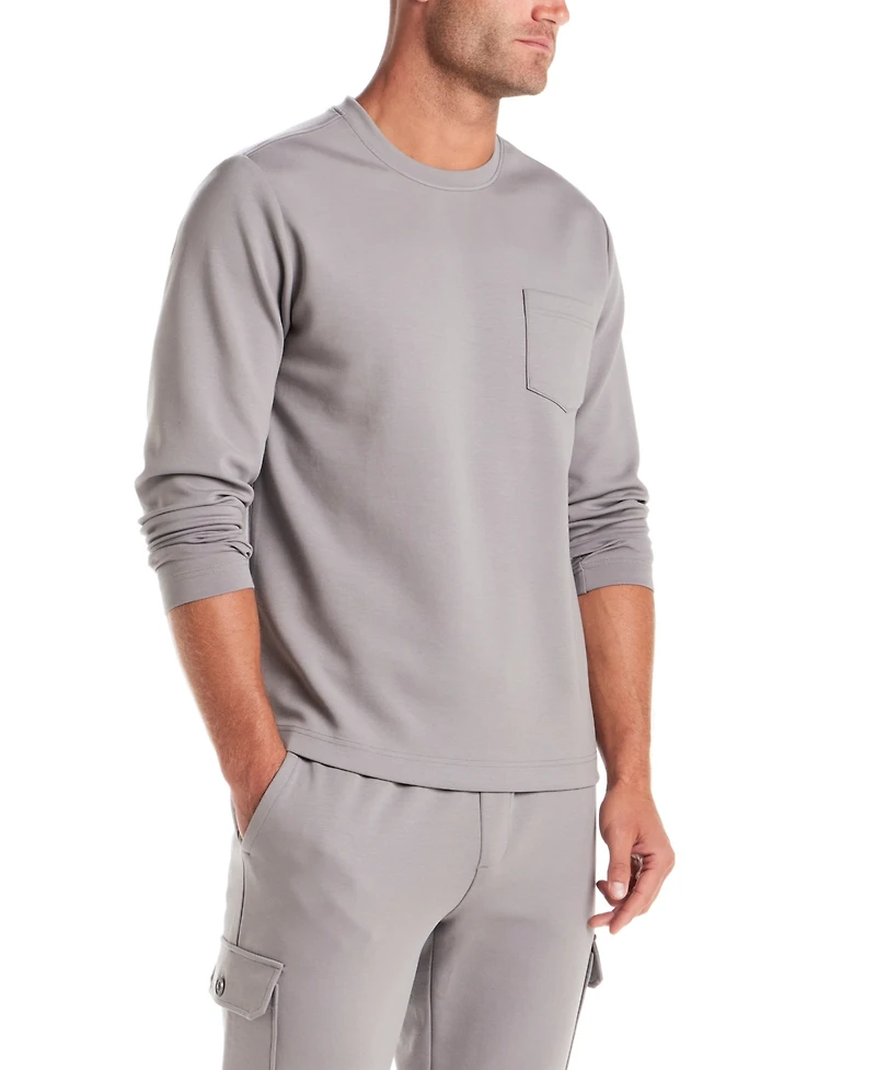 Vintage & Black Men's Crewneck Long- Sleeve T-Shirt