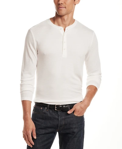 Vintage & Black Men's Long Sleeve Henley Neck T-Shirt