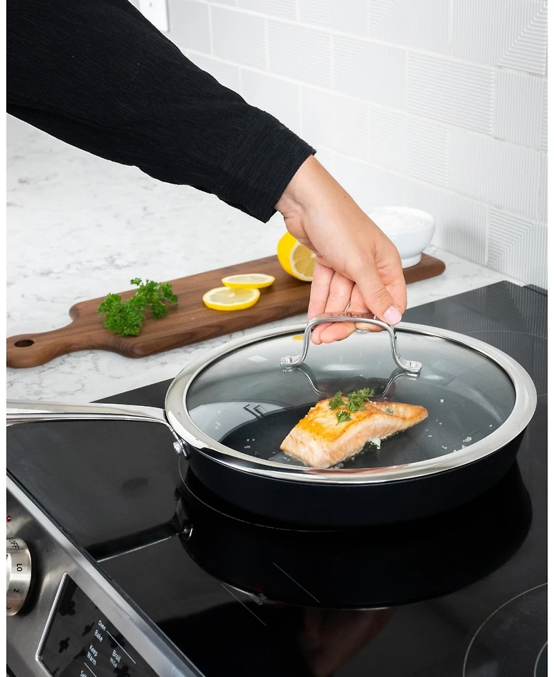 Alva Maestro Nonstick Stainless Steel Frying Pans with Lid