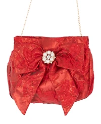 Rare Editions Girls 4T-6X Metallic Sleeveless Dress with Bow Clutch