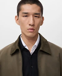 Mango Men's Cotton Quilted Jacket