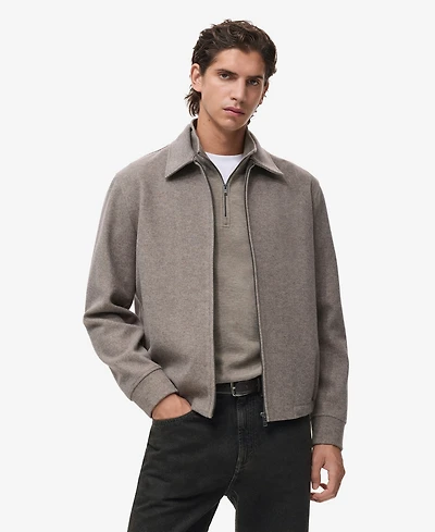 Mango Men's Zipper Wool Jacket